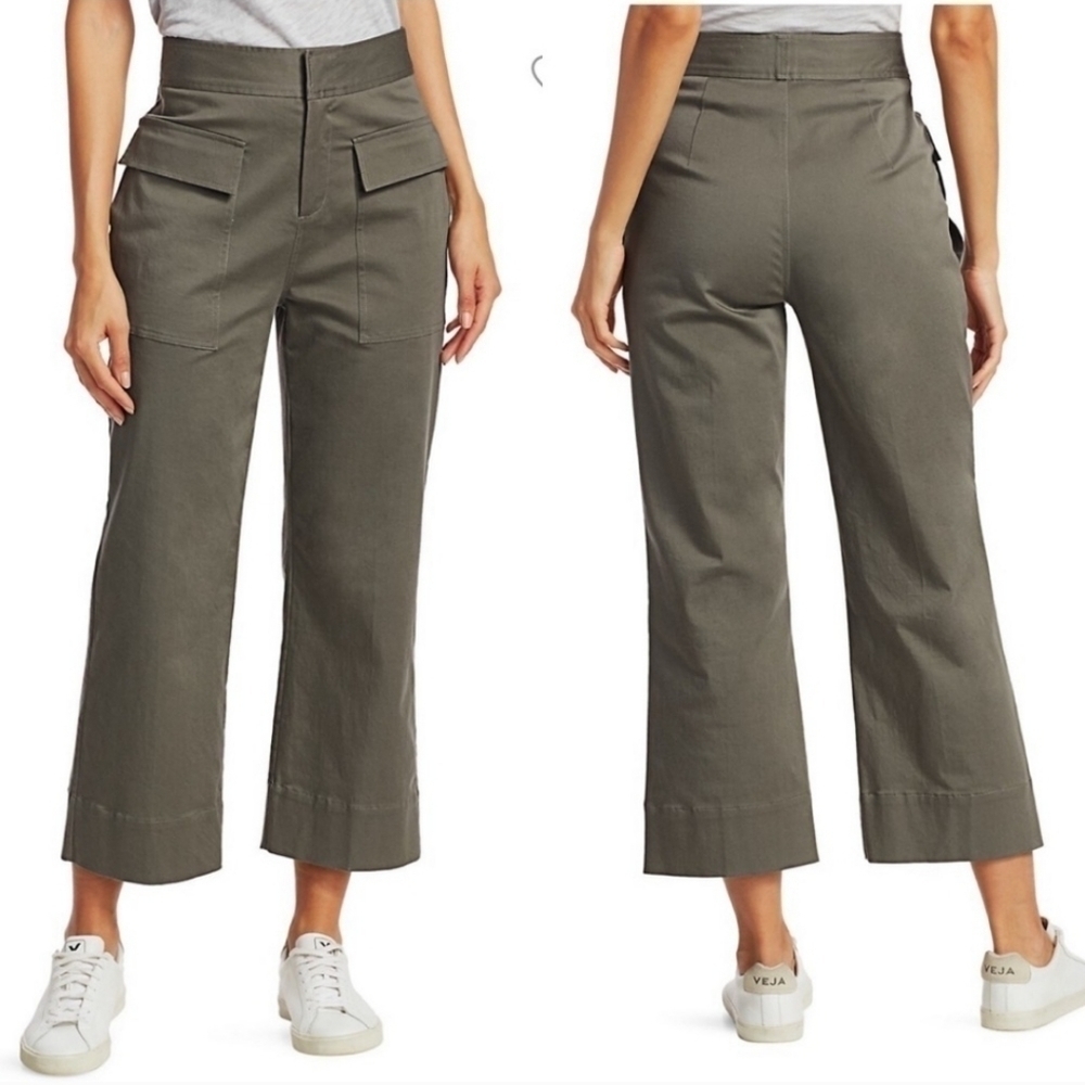 ATM Brushed Twill Crop Wide Leg Pants Crop Size 10
